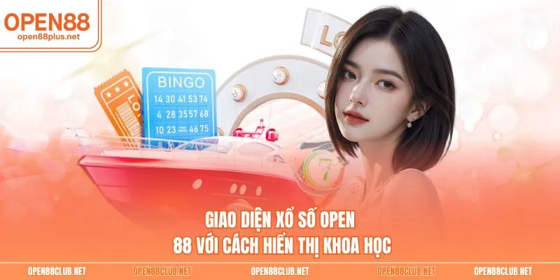 Giao diện xổ số Open 88 với cách hiển thị khoa học