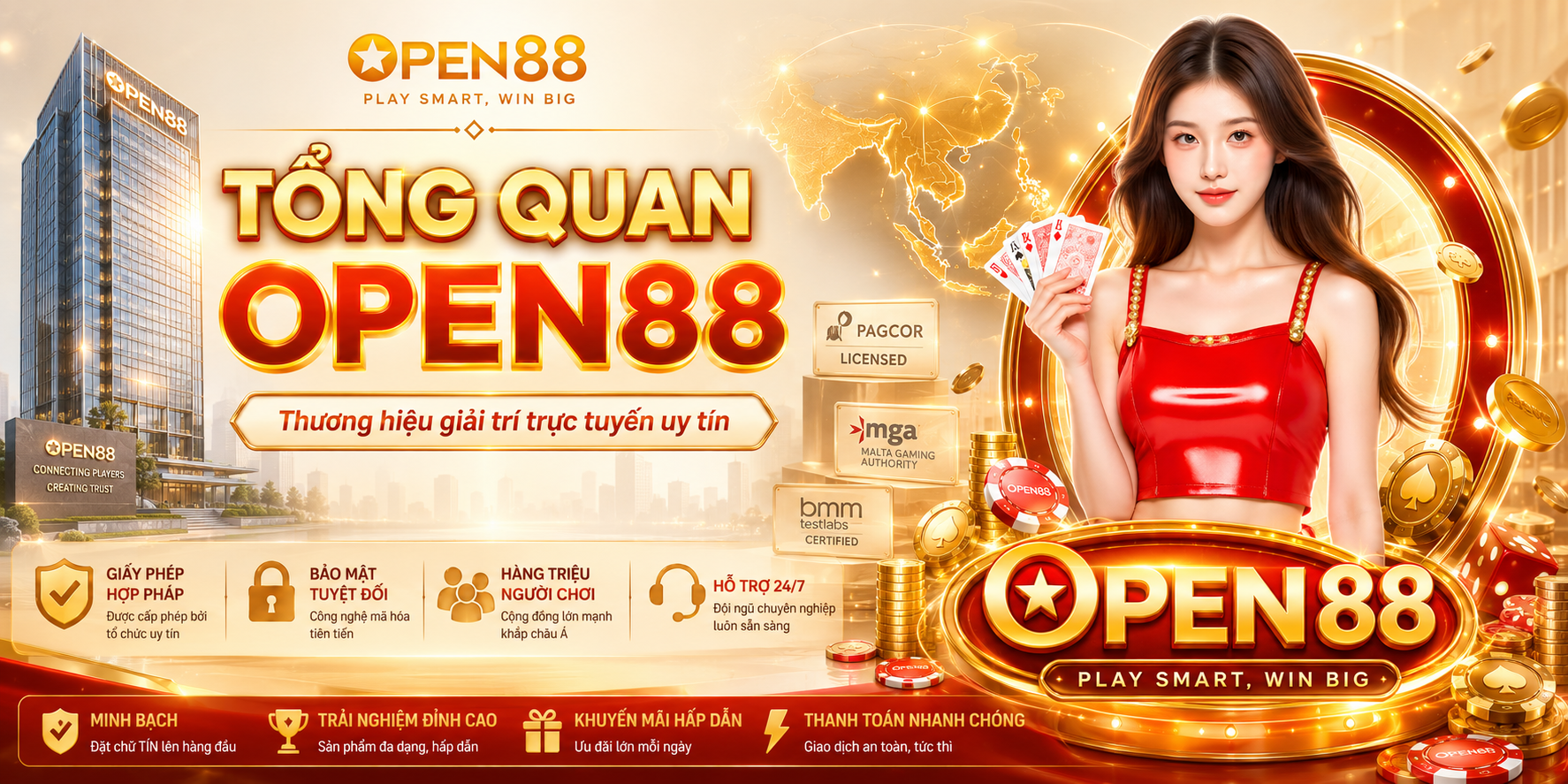 Giới thiệu tổng quan về nhà cái uy tín OPEN88