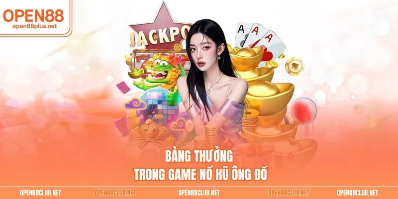 Bảng thưởng trong game nổ hũ ông Đồ