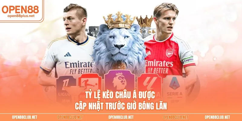 Tỷ lệ Kèo Châu Á được cập nhật trước giờ bóng lăn